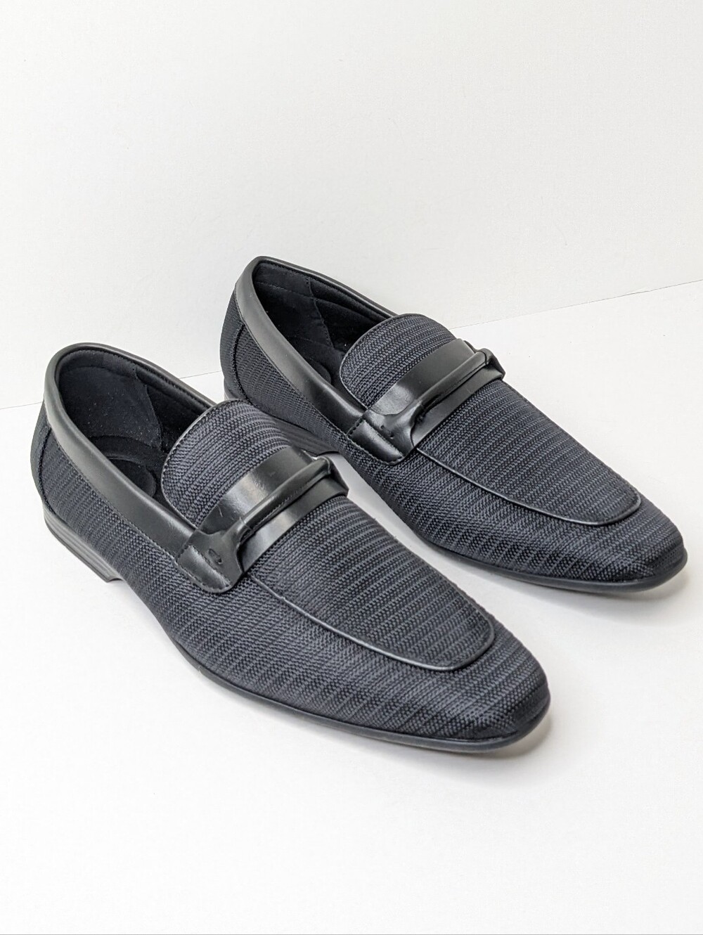 Giorgio Brutini Rill Knitted Slip-on Loafers Black Mens 8.5